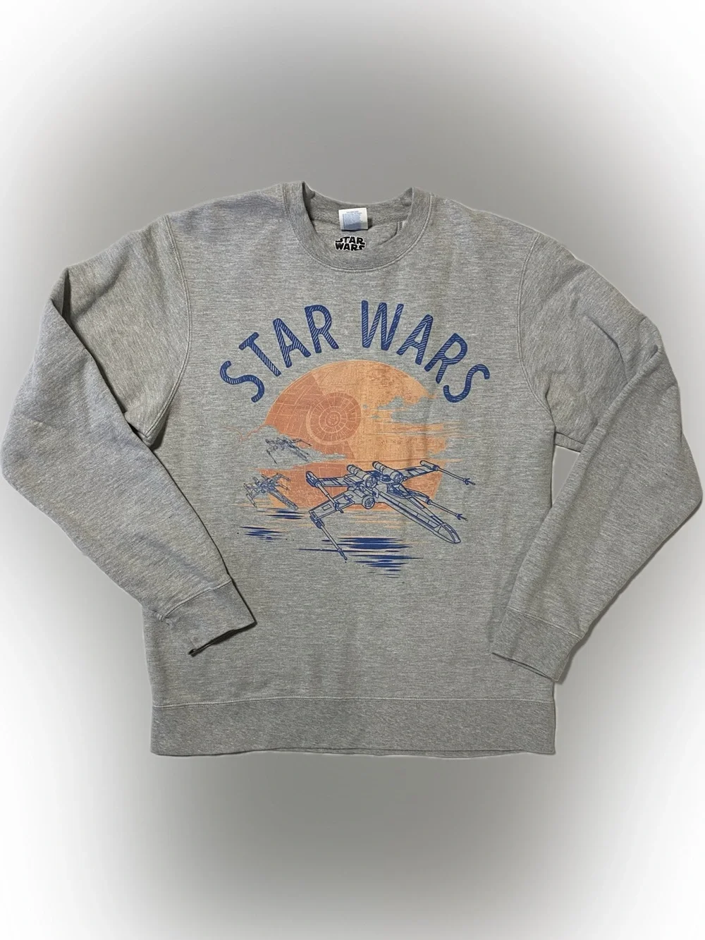 Star Wars Gray Sweatshirt with Blue and Orange Graphic